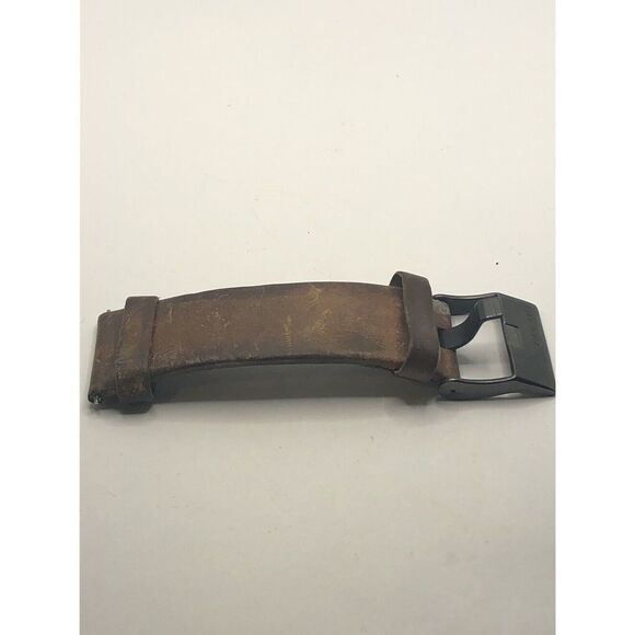 Diesel Watch Parts Half Band 2 Piece Leather Brown 22mm PY197 - Picture 5 of 9